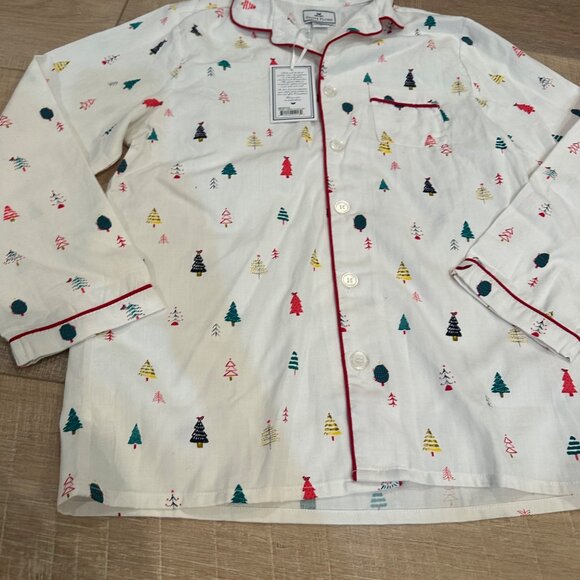 PETITE PLUME YOUTH SIZE 12 WHITE CHRISTMAS PAJAMA TOP - Picture 3 of 8